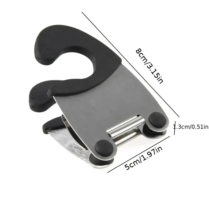 1Pc Bowl Clip Stainless Steel Pot Side Clips Anti-Scalding Spoon Holder Kitchen Bowl Clip Black Red
